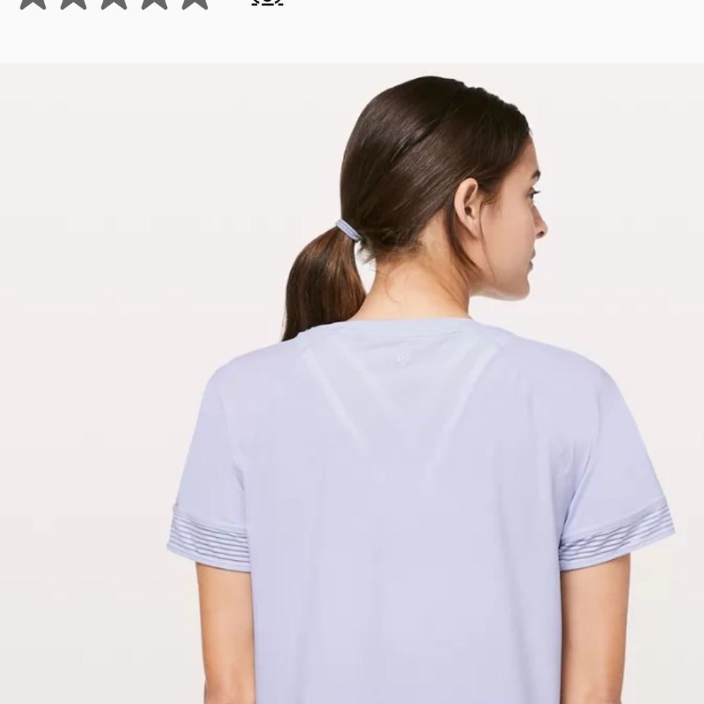 lululemon athletica Lavender Short Sleeve Tee size 6-8 - Picture 3 of 7